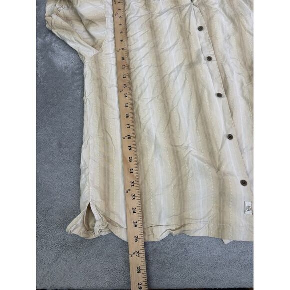 Tommy Bahama Silk Short Sleeve Button Down Shirt Men's Size Large Yellow - Picture 9 of 9